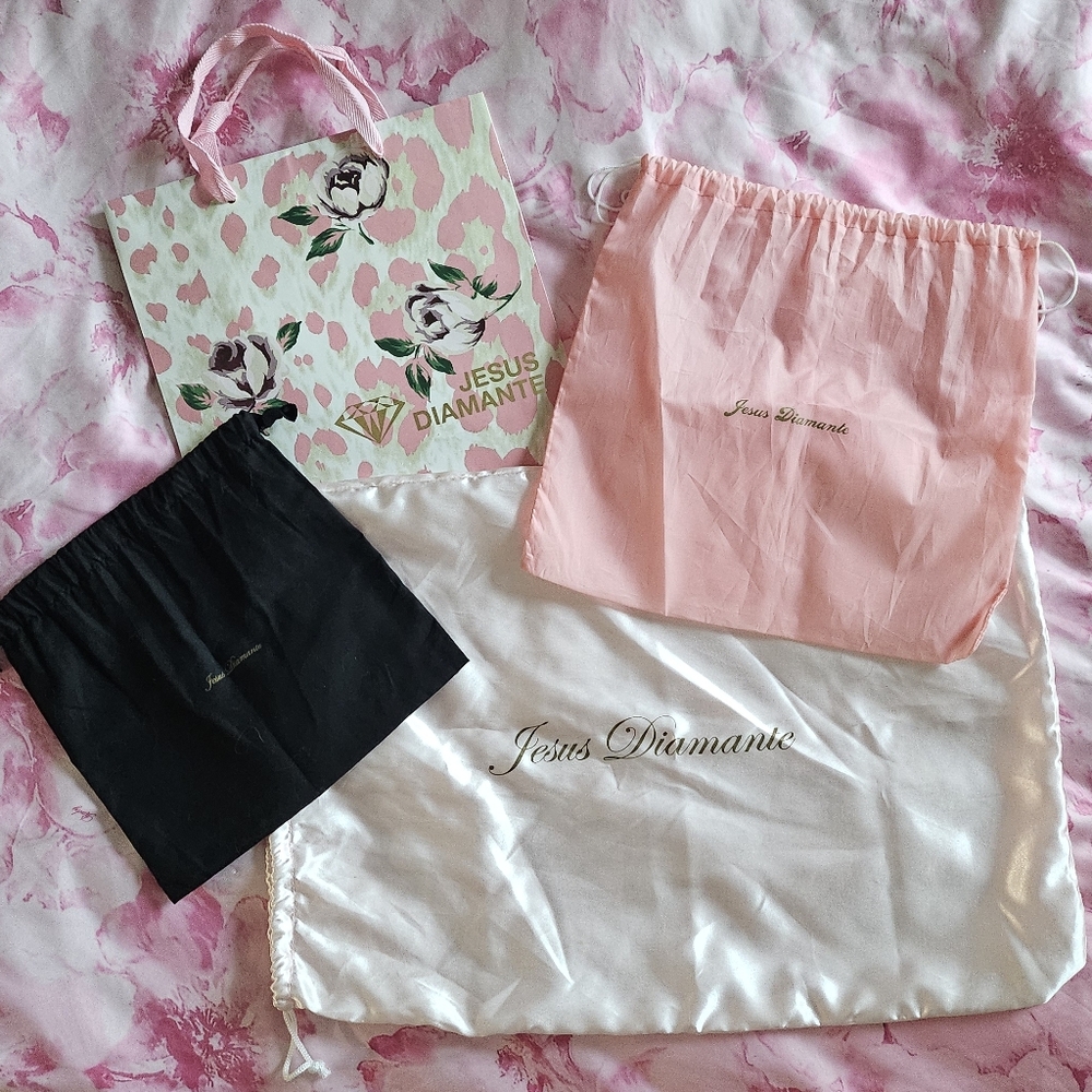 Jesus Diamante Gyaru Lolita Shopping Bag and Dust Bags Set